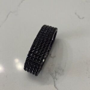 Black Rhinestone Bracelet. 5 Row. Stretch. Great for Prom‎ and Wedding!